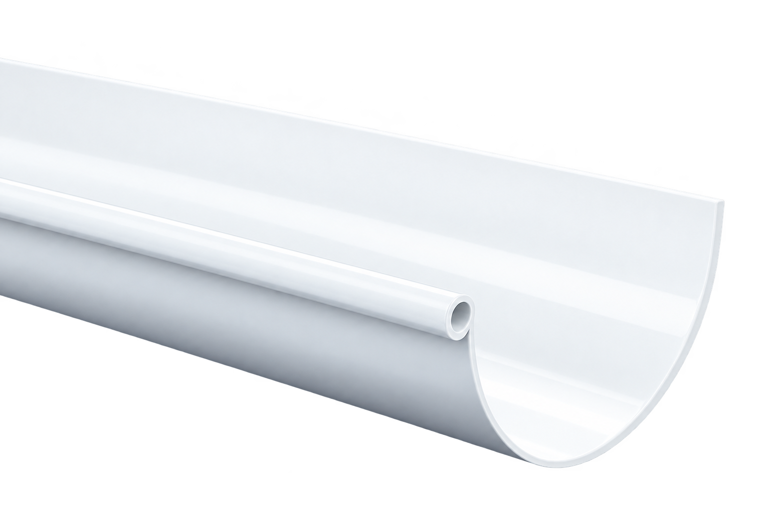Gouttières demi-rondes ISO en PVC G120 mm (4m)