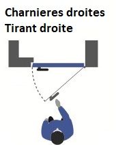 Porte isotherme de service BEE18 PVC DROITE - 1100x2200mm