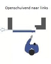 Porte chambre froide coulissant lourde ZPE07 ALU GAUCHE - 1100x2000mm