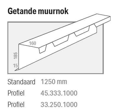 Faitière sur mur cranté NCN4 -  L 2140 mm RAL9010