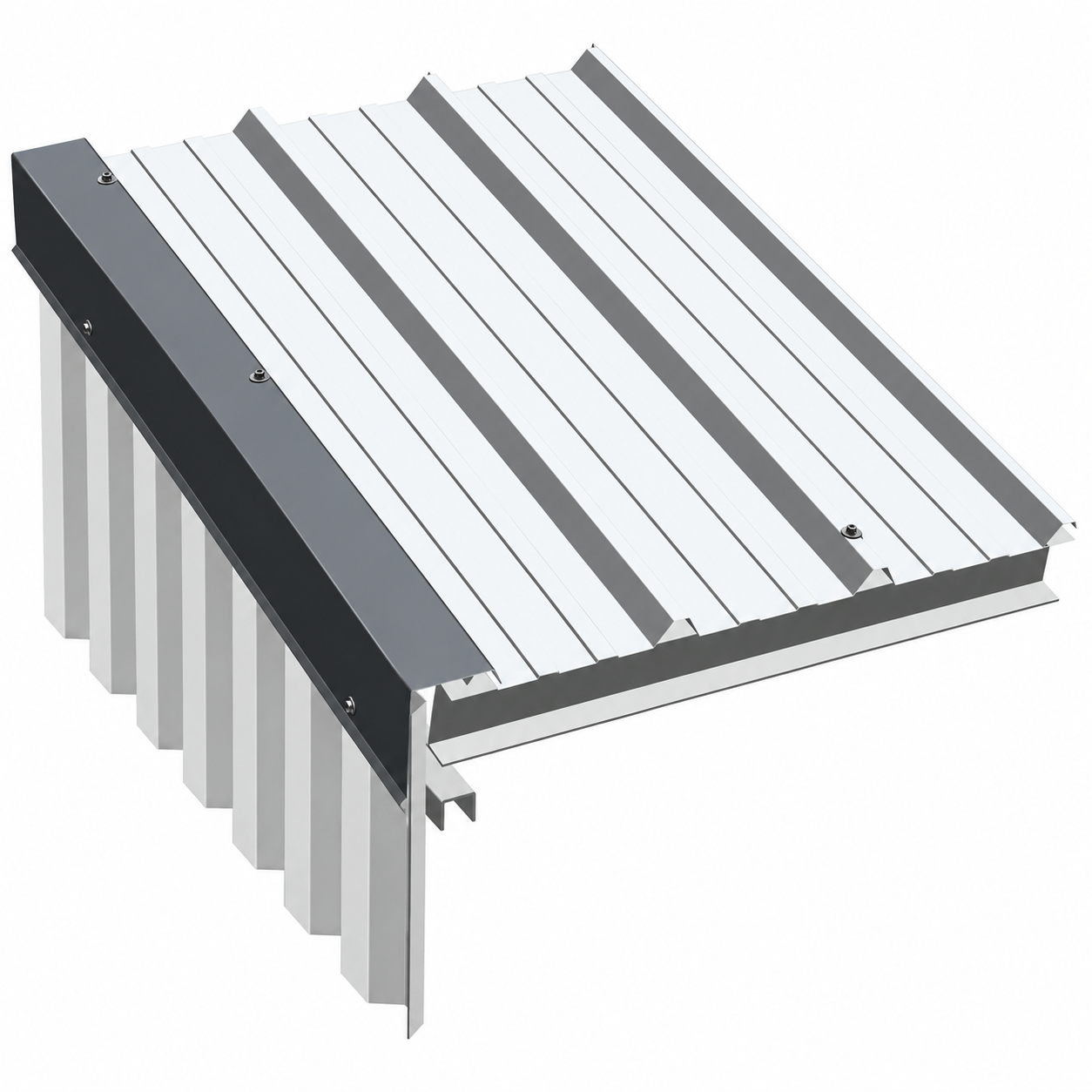 Bande de rive sur mur NCN4 - L 2100 mm RAL8012