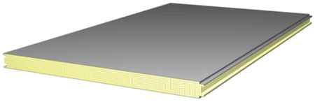 Panneaux sandwich 120 industriels, longueur 4500 mm, lisse RAL 9010/9010